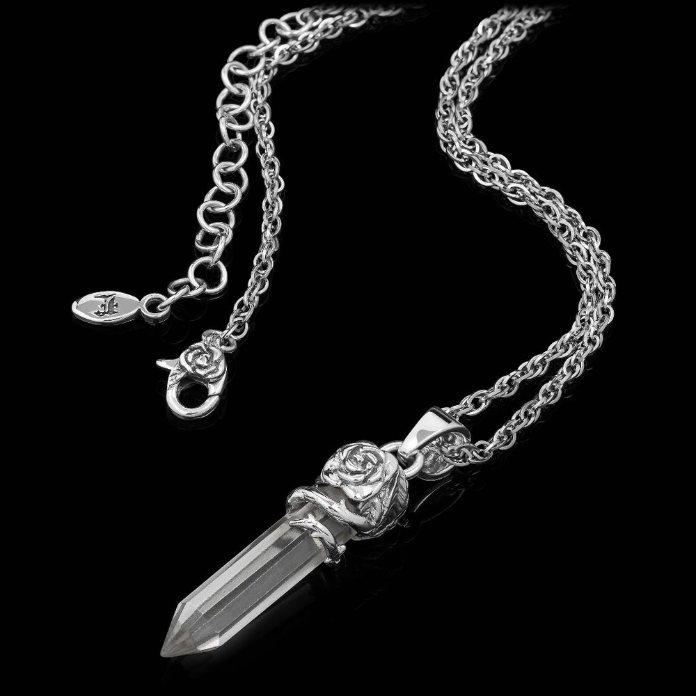 Etah Love Under My Spell x White Crystal Pendant Necklace